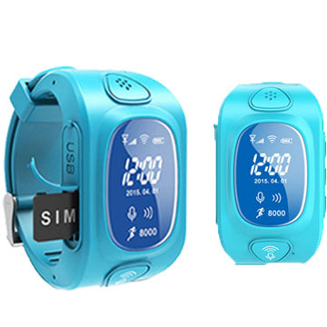 Intelligentes Anti-verlorenes Uhr-Telefon GPS für Kinder mit GPS / Bluetooth / sleeping Monitor / Schrittzähler (WT50-KW)